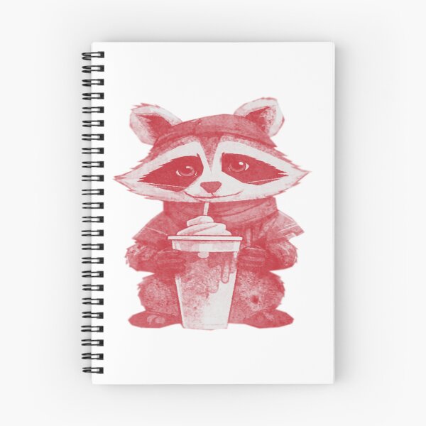 Item preview, Raccoon Drinking Iced Coffee designed and sold by kinpirks.