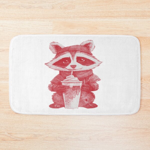 Item preview, Raccoon Drinking Iced Coffee designed and sold by kinpirks.