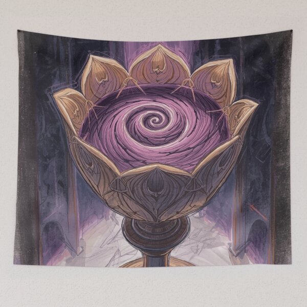 Item preview, The Golden Lotus Goblet designed and sold by AbstractAnom.