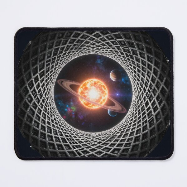 Item preview, Solar System Vortex Tunnel – Futuristic Cosmic Space Portal Art designed and sold by Uglyandcute.