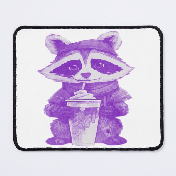 Item preview, Raccoon Drinking Iced Coffee designed and sold by kinpirks.