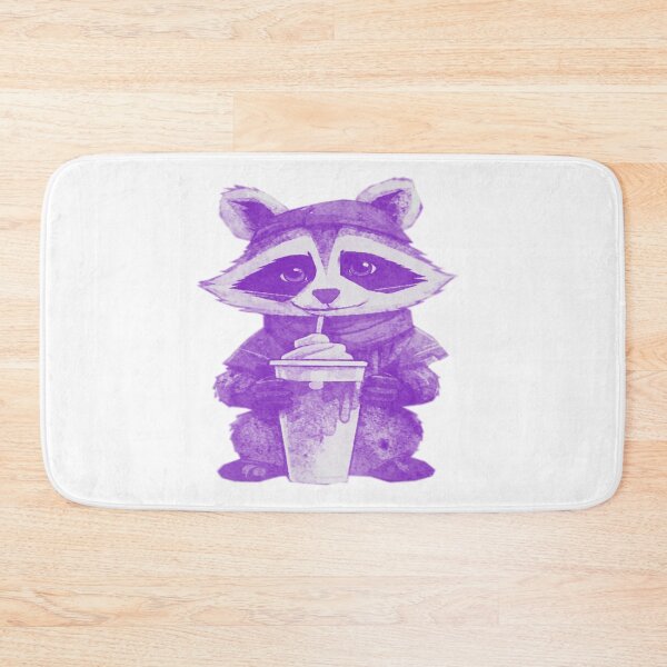Item preview, Raccoon Drinking Iced Coffee designed and sold by kinpirks.