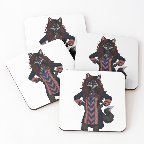Item preview, Arms Akimbo Grey Wolf Woman designed and sold by KlakkDrawsStuff.