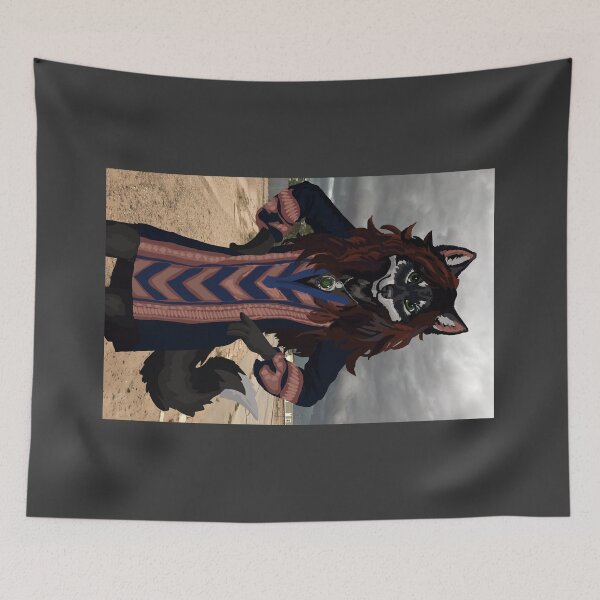 Item preview, Arms Akimbo Grey Wolf Woman designed and sold by KlakkDrawsStuff.