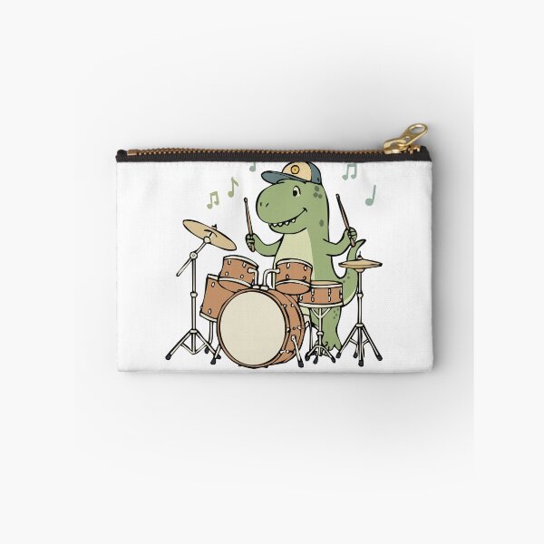 Item preview, Cute Dinosaur Playing Drums – Kawaii Dino Drummer Cartoon Illustration designed and sold by MeeraArts&Crafts.