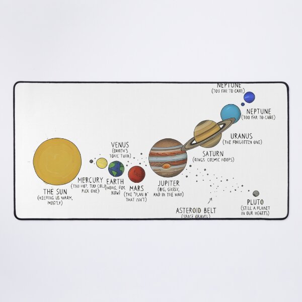 Item preview, Cute Solar System Illustration T-Shirt – Funny Hand Drawn Space Planets Design designed and sold by Uglyandcute.