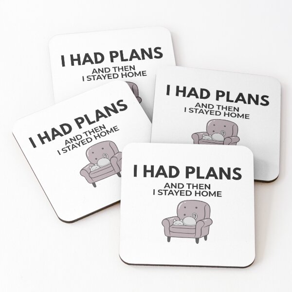 Item preview, Introvert Cat Meme Funny Antisocial Cat – I Had Plans Then I Stayed Home | The Introvert Cat Diaries designed and sold by ade-datt.