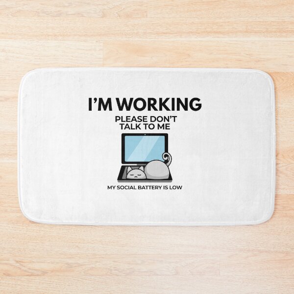 Item preview, Introvert Cat Meme Social Battery Low – Funny Antisocial Cat | The Introvert Cat Diaries designed and sold by ade-datt.