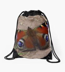 Peacock Butterfly Drawstring Bag