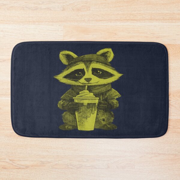 Item preview, Raccoon Drinking Iced Coffee designed and sold by kinpirks.