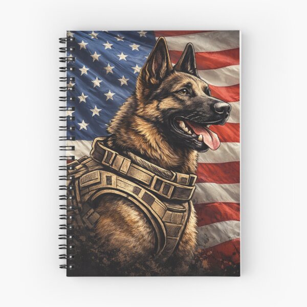 Item preview, Belgian Malinois American Flag – Military Working Dog K9 Design designed and sold by pawsofhonorstudio.