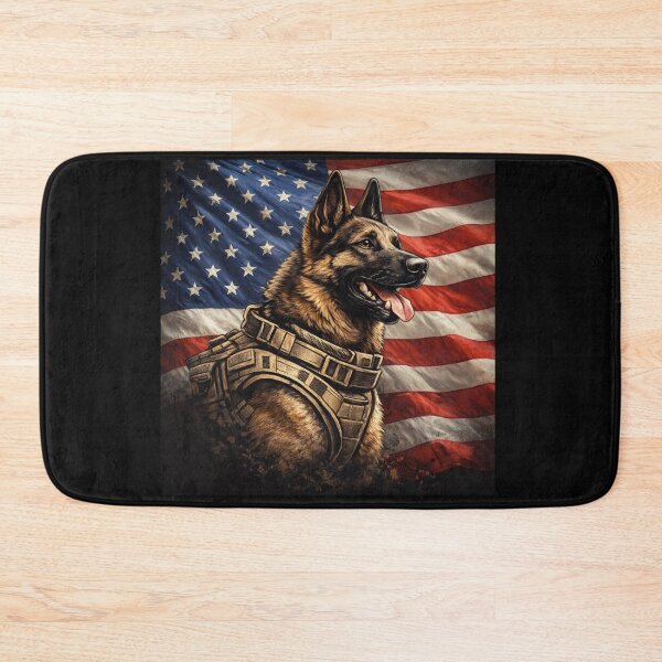 Item preview, Belgian Malinois American Flag – Military Working Dog K9 Design designed and sold by pawsofhonorstudio.
