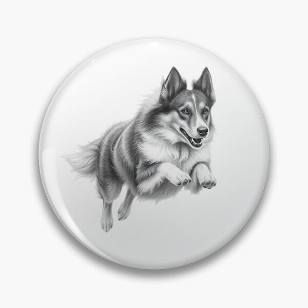 Item preview, Running Collie Dog - Pencil Art Black and White designed and sold by MMPrintsDesign.
