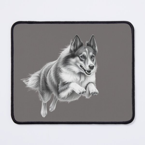 Item preview, Running Collie Dog - Pencil Art Black and White designed and sold by MMPrintsDesign.