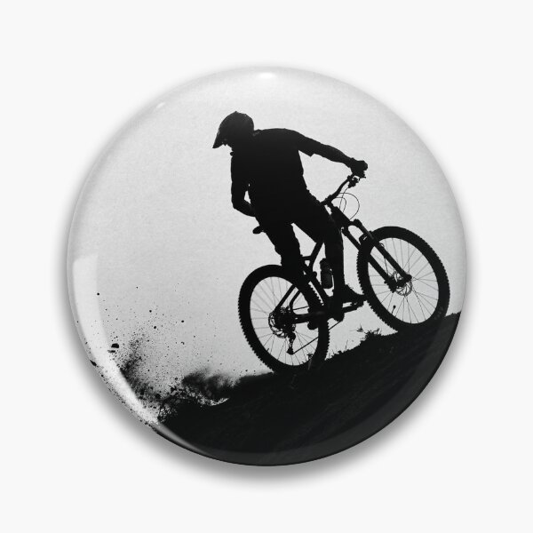 Item preview, Downhill Momentum — Mountain Biker Silhouette in Motion designed and sold by thebigleebowski.