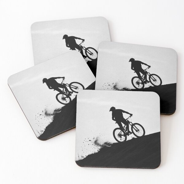 Item preview, Downhill Momentum — Mountain Biker Silhouette in Motion designed and sold by thebigleebowski.