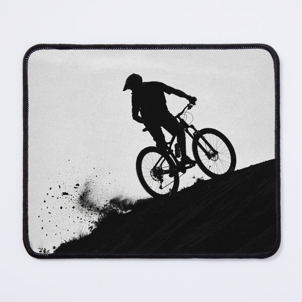 Item preview, Downhill Momentum — Mountain Biker Silhouette in Motion designed and sold by thebigleebowski.