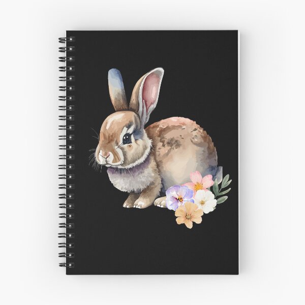 Item preview, Funny Dwarf Rabbit with Flowers designed and sold by aga4kids.