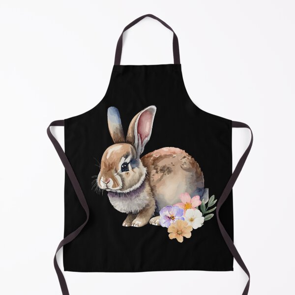 Item preview, Funny Dwarf Rabbit with Flowers designed and sold by aga4kids.