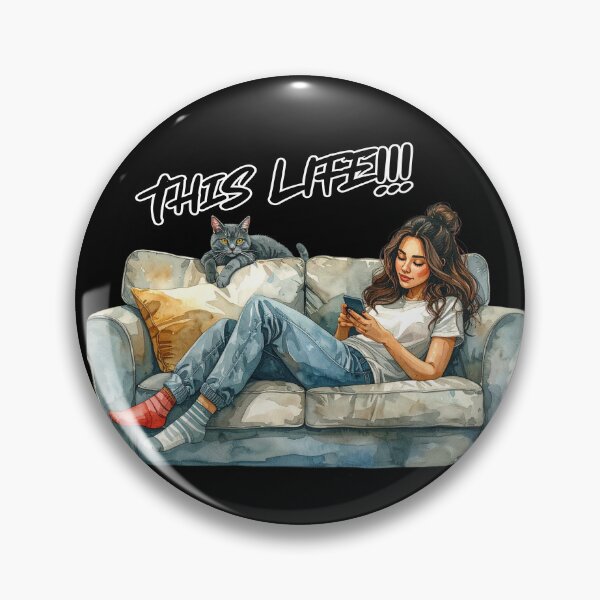Item preview, This life, single with a grey cat designed and sold by LiskoDesign.