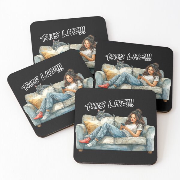 Item preview, This life, single with a grey cat designed and sold by LiskoDesign.