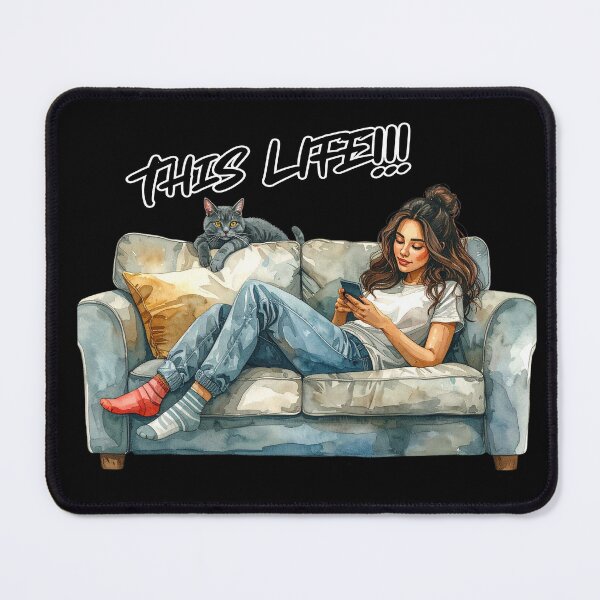 Item preview, This life, single with a grey cat designed and sold by LiskoDesign.