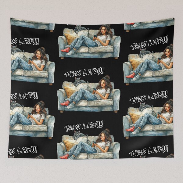 Item preview, This life, single with a grey cat designed and sold by LiskoDesign.