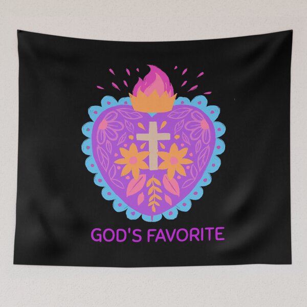 Item preview, God’s Favorite Christian Heart Cross Faith Cute designed and sold by Daughter of a King Designs.