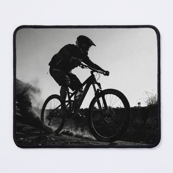 Item preview, Trail Charge — Mountain Biker Powering Through Dust designed and sold by thebigleebowski.
