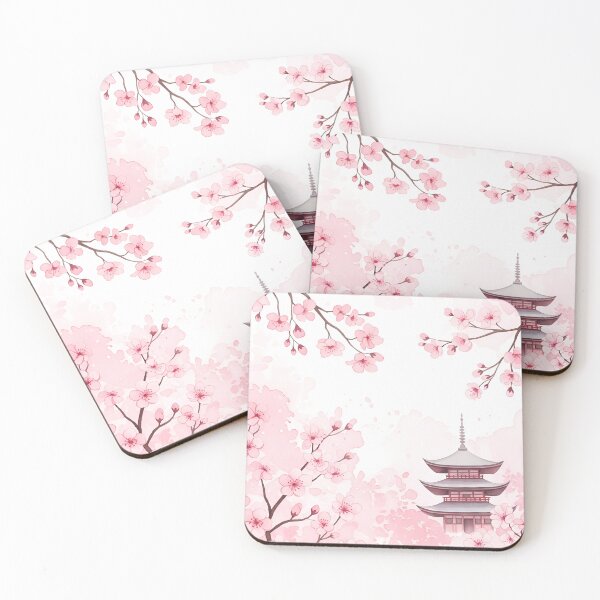 Item preview, Elegant Cherry Blossom Pagoda Art designed and sold by avwear.