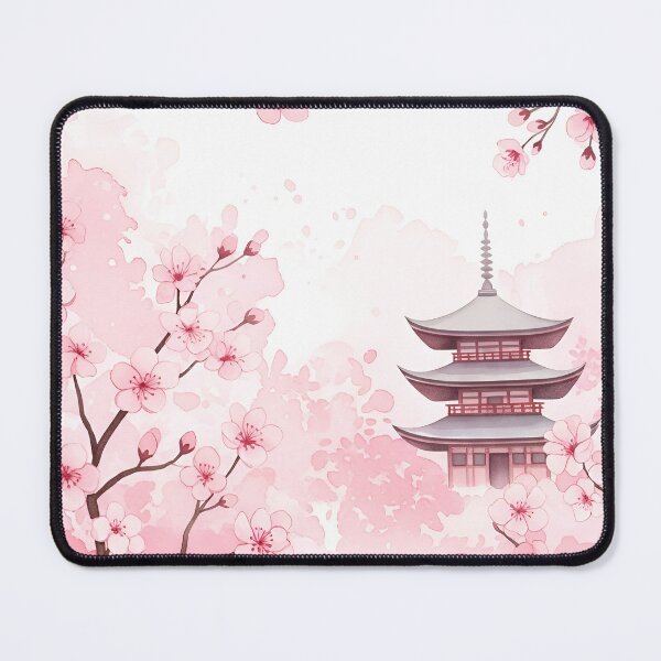 Item preview, Elegant Cherry Blossom Pagoda Art designed and sold by avwear.
