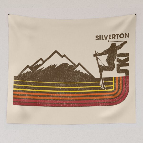 Item preview, Ski Silverton Colorado 70s 80s Skiing Style Stripe designed and sold by ourkid.