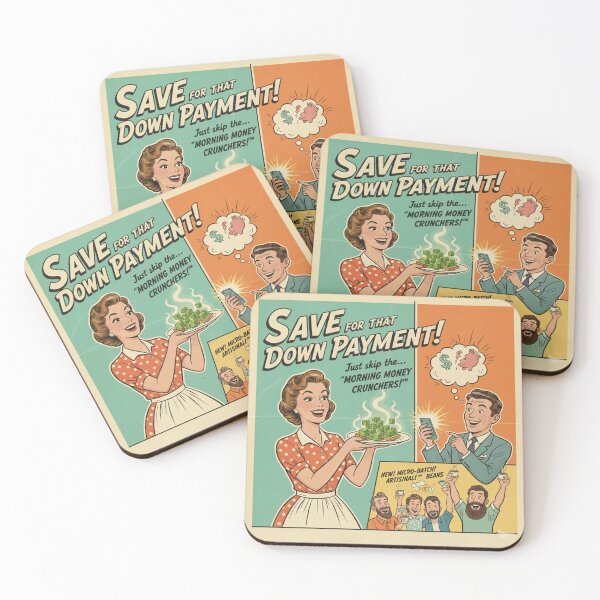 Item preview, Vintage Retro Down Payment Savings Financial Parody Advertisement Poster designed and sold by freackly.
