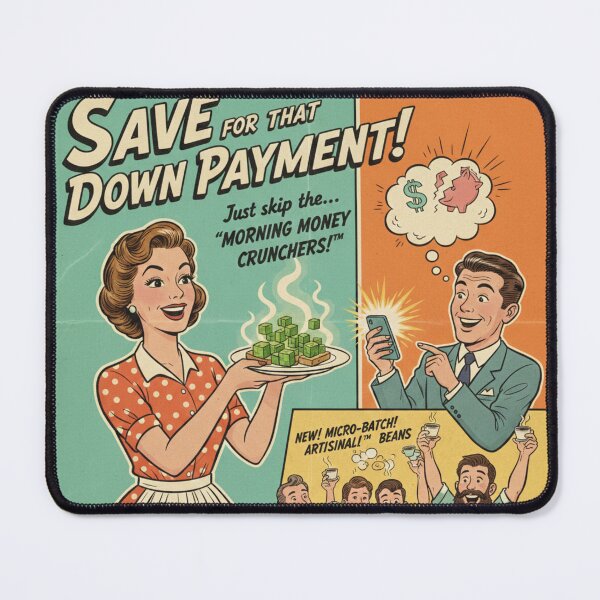 Item preview, Vintage Retro Down Payment Savings Financial Parody Advertisement Poster designed and sold by freackly.