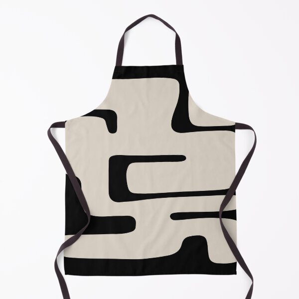Item preview, Mid Century Modern Minimalist Abstract Black and Linen White designed and sold by tonymagnerart.