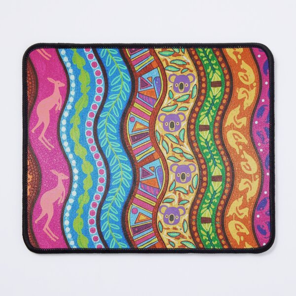 Item preview, Australian Indigenous Style Pattern – Colorful Dot Art Nature Design designed and sold by Tw1nsAIArt.
