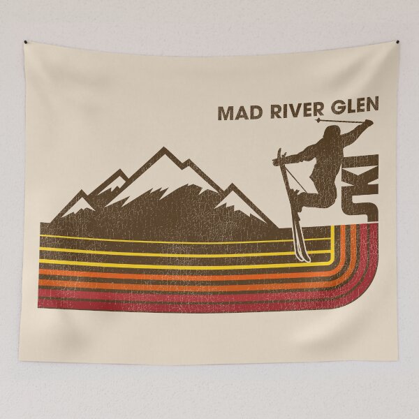 Item preview, Ski Mad River Glen Vermont 70s 80s Skiing Style Stripe designed and sold by ourkid.