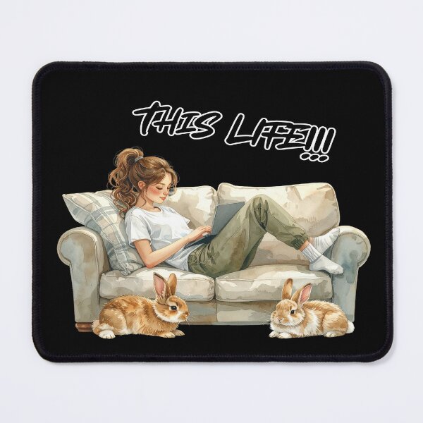 Item preview, This life, single with fluffy bunnies designed and sold by LiskoDesign.