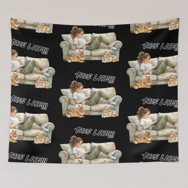 Item preview, This life, single with fluffy bunnies designed and sold by LiskoDesign.