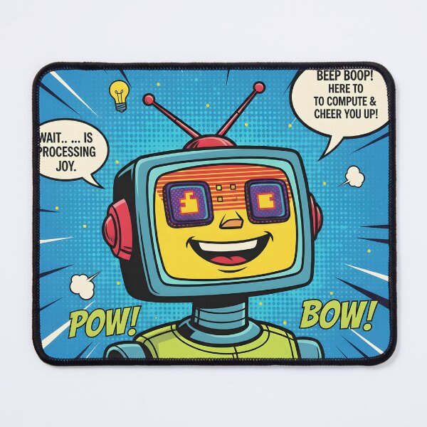 Item preview, Joy Processor - Retro Robot Comic Book Pop Art designed and sold by ArtCrafter13.