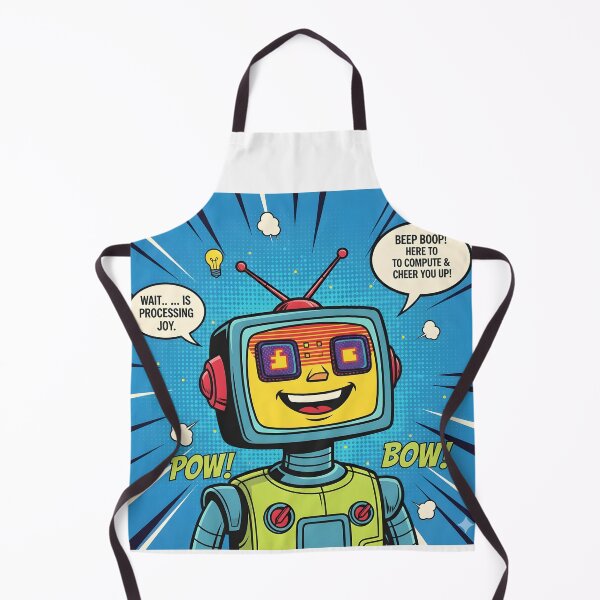 Item preview, Joy Processor - Retro Robot Comic Book Pop Art designed and sold by ArtCrafter13.