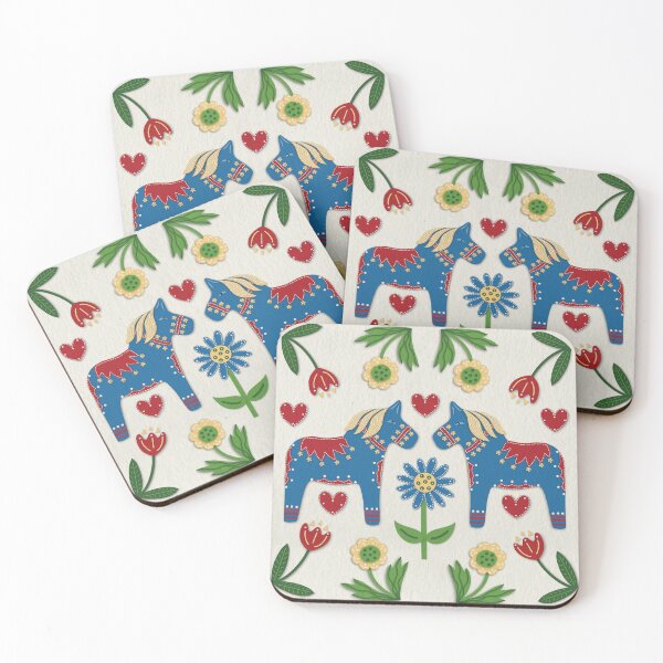 Item preview, Swedish Folk Art Dala Horse designed and sold by MarcyBrennanArt.