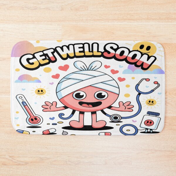 Item preview, Get Well Soon Bandaged Buddy - Cheerful Cartoon Recovery Friends designed and sold by Midnight Veil Designs.
