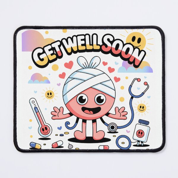 Item preview, Get Well Soon Bandaged Buddy - Cheerful Cartoon Recovery Friends designed and sold by Midnight Veil Designs.