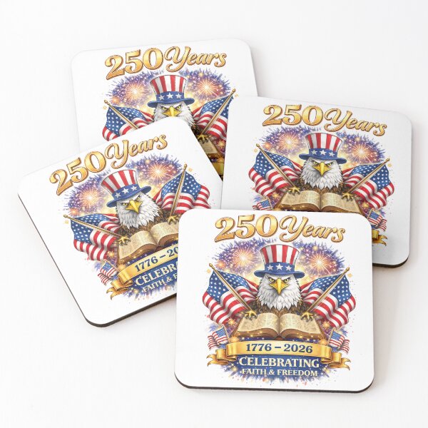 Item preview, 250 Years 1776–2026 Celebrating Faith & Freedom – Patriotic Eagle USA Anniversary Design designed and sold by Polarisofficial.