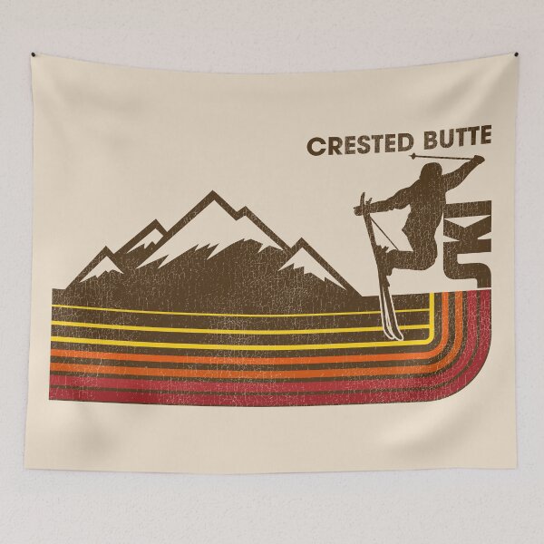 Item preview, Ski Crested Butte Colorado 70s 80s Skiing Style Stripe designed and sold by ourkid.