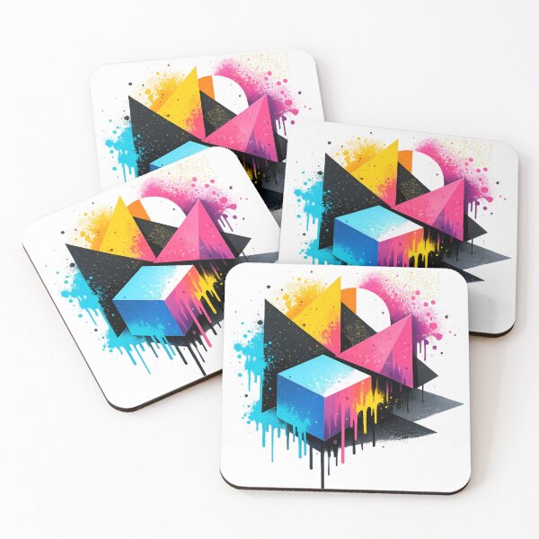 Item preview, Vibrant Geometric Drip designed and sold by HubiUrbanStudio.