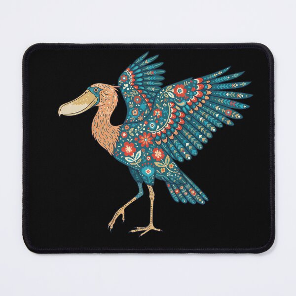 Item preview, Folk Art Shoebill (Wings Open) – Scandinavian Folk Art by heidiannemorris © designed and sold by FOLK ART FUSION by heidiannemorris.