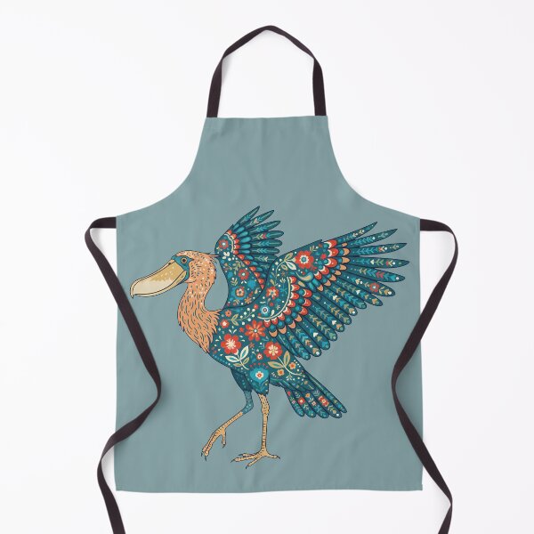 Item preview, Folk Art Shoebill (Wings Open) – Scandinavian Folk Art by heidiannemorris © designed and sold by FOLK ART FUSION by heidiannemorris.