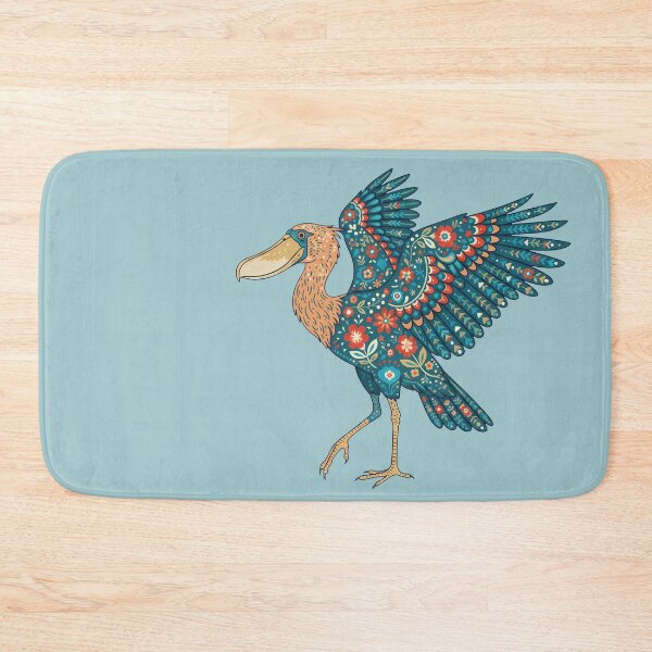 Item preview, Folk Art Shoebill (Wings Open) – Scandinavian Folk Art by heidiannemorris © designed and sold by FOLK ART FUSION by heidiannemorris.